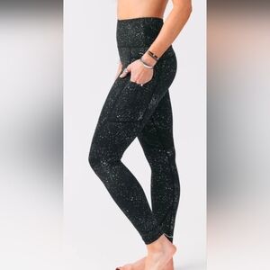 Zyia Active Black Reflective Light n Tight Hi-rise 7/8 24"